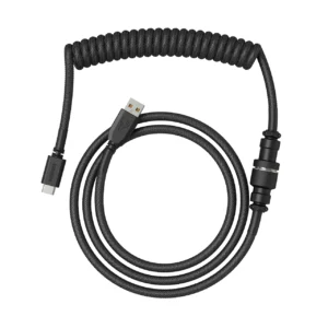 Glorious GMMK Coiled Cable – Phantom Black (New PKG) | Premium Mechanical Keyboard Cable