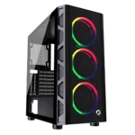 GAMEON TRIDENT II Mid Tower Tempered Glass Gaming Case – Fixed RGB Lighting