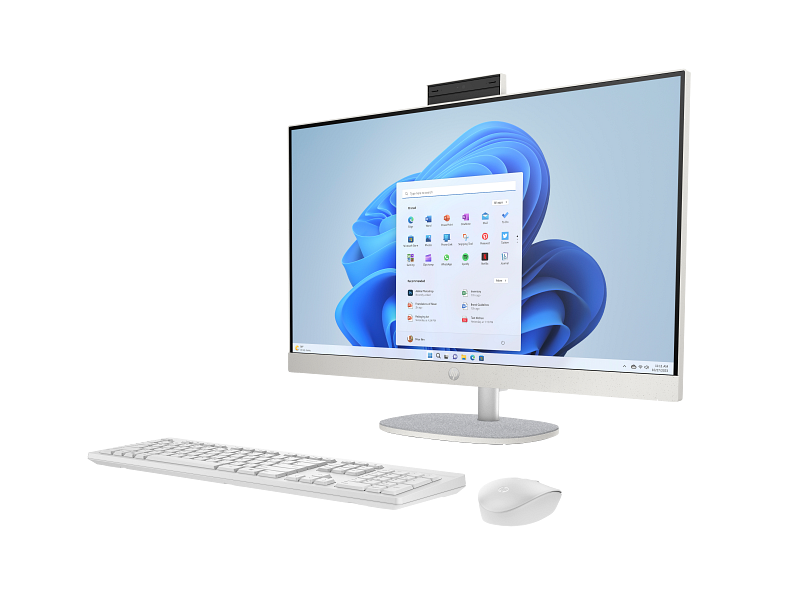 HP AIO 27-CR0156NH 27" All-in-One PC | Intel Core i7-1355U | 8GB RAM | 512GB SSD | FHD Non-Touch | DOS | Shell White | English Keyboard