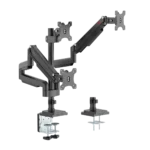GAMEON GO-5367 Triple Monitor Arm – Adjustable Stand & Mount, Fits 17"–30" Screens, Up to 6kg per Arm