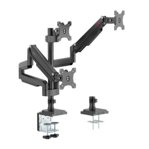GAMEON GO-5367 Triple Monitor Arm – Adjustable Stand & Mount, Fits 17"–30" Screens, Up to 6kg per Arm