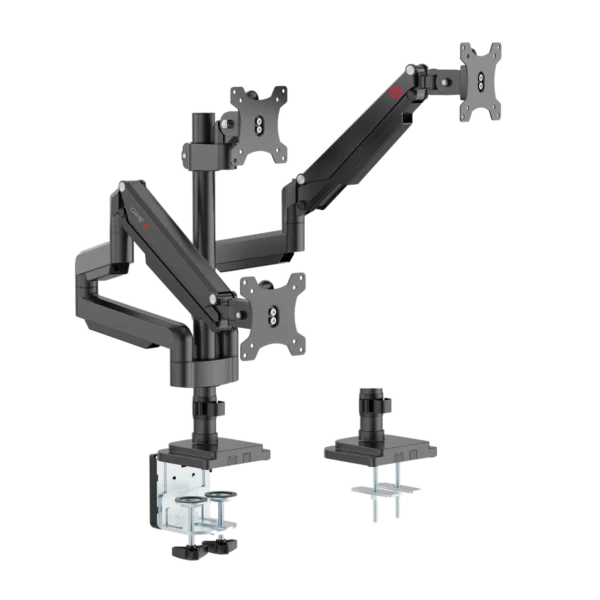 GAMEON GO-5367 Triple Monitor Arm – Adjustable Stand & Mount, Fits 17"–30" Screens, Up to 6kg per Arm