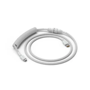 Glorious Coil Cable – Ghost White (USB-C with Aviator Connectors) | Premium Mechanical Keyboard Cable