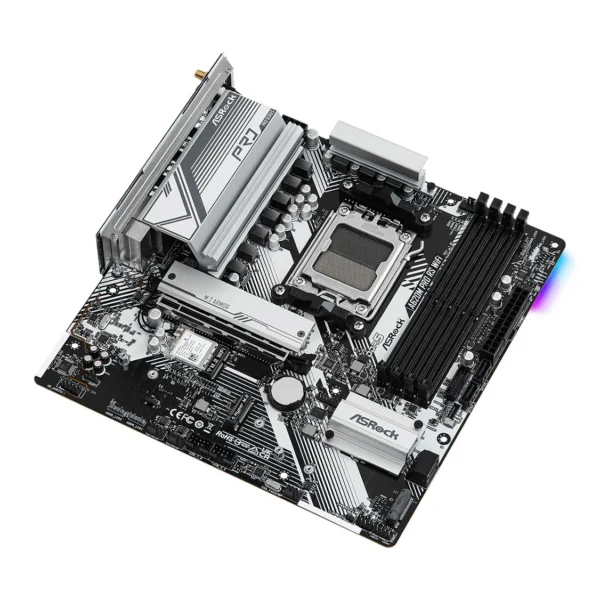 ASRock A620M Pro RS WiFi | AMD 600 Series Micro-ATX Motherboard with DDR5 & Wireless Connectivity - Image 3