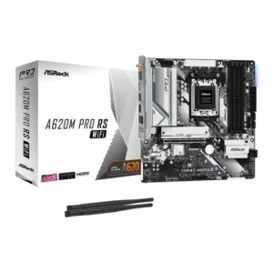 ASRock A620M Pro RS WiFi | AMD 600 Series Micro-ATX Motherboard with DDR5 & Wireless Connectivity