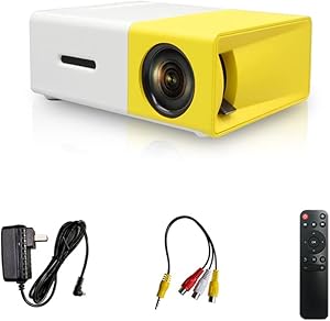 Gadgeton YG-300 Mini Portable Projector, Yellow/White