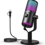 MAONO DM30 Programmable USB Condenser Microphone | RGB Lighting | Black