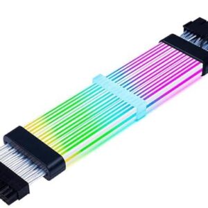 AC24 MB 24-Pin Extension Cable – Black Sleeved PC Power Cable