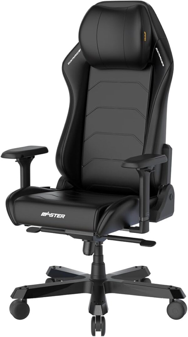 DXRacer Master Series Gaming Chair | Premium Ergonomic | Adjustable | Black with Black Stitching