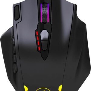 Redragon M908 Impact RGB Wired Gaming Mouse – Optical, 12 Side Buttons, Adjustable DPI