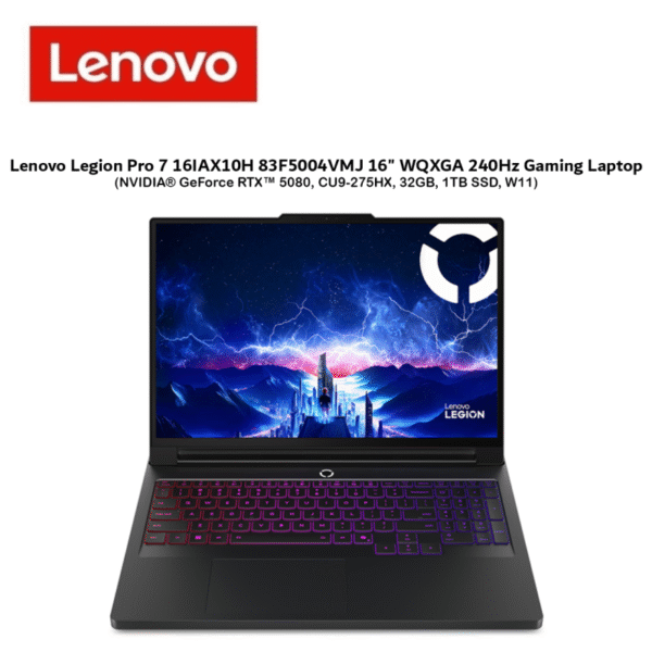 Lenovo Legion Pro 7 16IAX10H | Ultra 9 275HX | RTX 5070 Ti 12GB | 32GB RAM | 1TB SSD | 16" OLED 240Hz | Eclipse Black - Image 3
