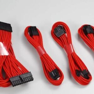 Phanteks Extension Cable Kit – 500mm Red Sleeved PC Power Cables