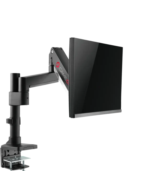 GAMEON Pole-Mounted Aluminum Heavy-Duty Gas Spring Single Monitor Arm – Black, Adjustable Stand for 17"–35" Screens - Image 4