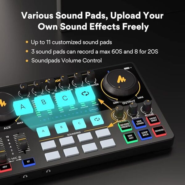 MAONOCASTER AME2 Audio Interface & Podcast Equipment | All-in-One Studio Console - Image 3