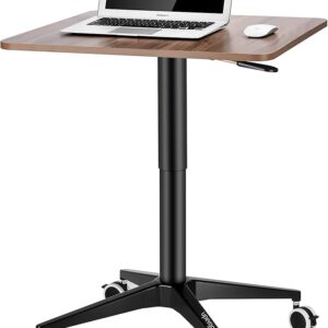 UPERGO UP-10SL Height-Adjustable Mobile Desk, Rolling Computer Workstation