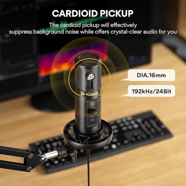 MAONO AU-PM422 USB Condenser Microphone | Professional Podcast & Streaming Mic Kit - Image 6