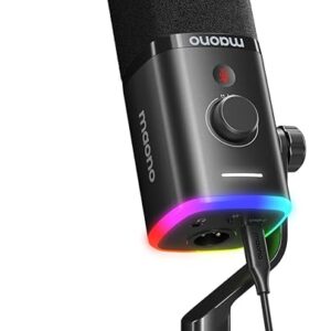 Maonocaster PD100X USB/XLR Dynamic Gaming RGB Microphone – Black
