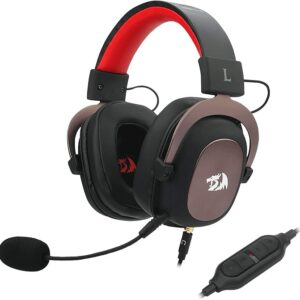 Redragon Zeus 2 Wired Gaming Headset with Adapter – Surround Sound, Noise-Cancelling Mic