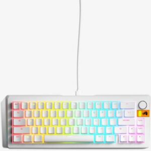 Glorious GMMK 3 HE 65% Prebuilt Wired Keyboard – White (US Layout) | Hall Effect Magnetic Switch Gaming Keyboard