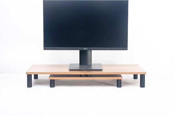UPERGO ID-42 Solid Wood Monitor Riser & Desk Organizer - Image 2