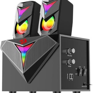 Redragon GS700 Toccata Wired Gaming Speaker – Stereo Desktop Sound with RGB Lighting