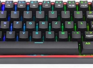 Redragon Fizz K617-RGB Mechanical Gaming Keyboard – Black, 61 Keys, Red Switch, RGB