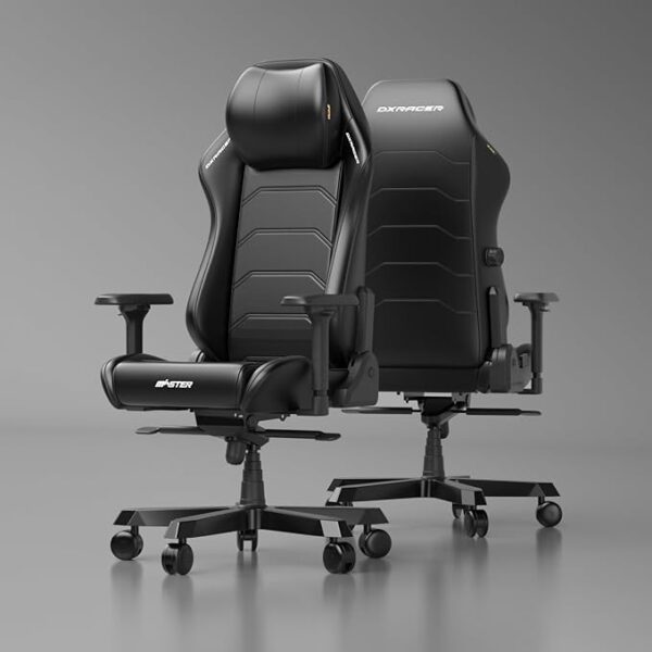 DXRacer Master Series Gaming Chair | Premium Ergonomic | Adjustable | Black with Black Stitching - Image 2