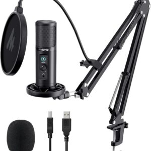 MAONO AU-PM422 USB Condenser Microphone | Professional Podcast & Streaming Mic Kit