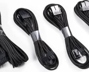 Phanteks Extension Cable Kit – 500mm Black Sleeved PC Power Cables
