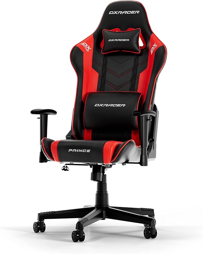 DXRacer P132 Prince Series Gaming Chair | Ergonomic High-Back | Black/Red - Image 2