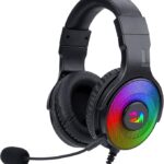 Redragon H350 Pandora RGB Wired Gaming Headset – 50MM Drivers, Detachable Mic, Stereo Surround Sound