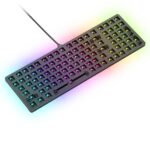Glorious GMMK 2 Full-Size Barebones Mechanical Keyboard – Black | Hot-Swappable ANSI USA Layout