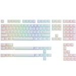 Glorious Aura Keycaps v2 – GMMK White (145 Keys) | Custom Mechanical Keyboard Keycaps