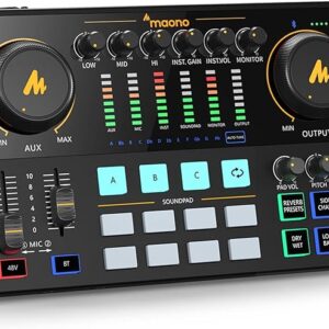 MAONOCASTER AME2 Audio Interface & Podcast Equipment | All-in-One Studio Console