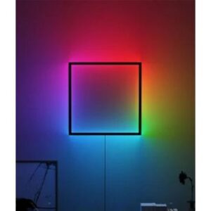 Modern Hollow Square RGB LED Wall Frame Lamp with Remote