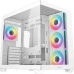 DEEPCOOL CG530 White Mid-Tower PC Case – 4× Pre-Installed ARGB Fans, High-Airflow Gaming Chassis