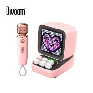 Divoom DitooMic Pixel Art Karaoke Speaker - Pink