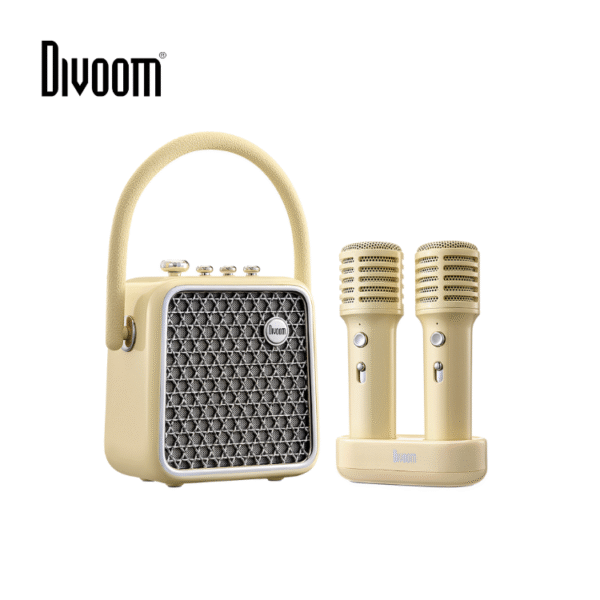 Divoom SongBird SE | Portable Karaoke Speaker with Dual Microphones - Yellow