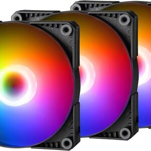 Phanteks SK 120mm PWM Digital RGB Fans – 3-Pack Black High-Performance Cooling