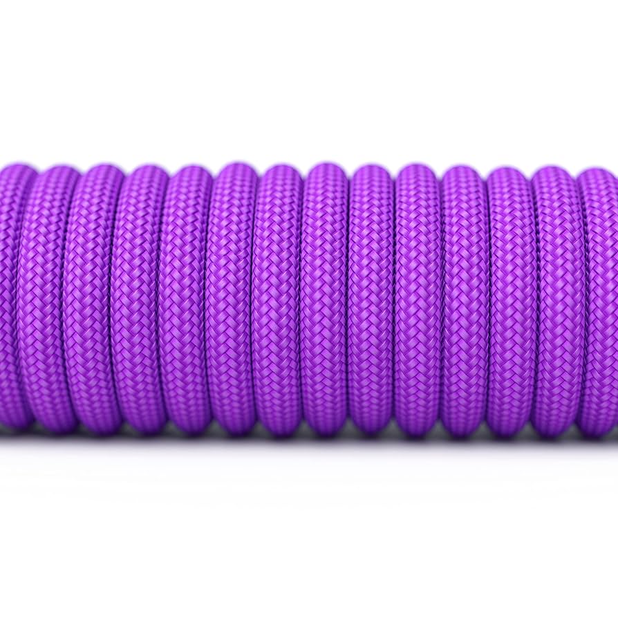 Glorious Ascended Cable – Purple Reign | Premium Braided Mechanical Keyboard Cable - Image 2