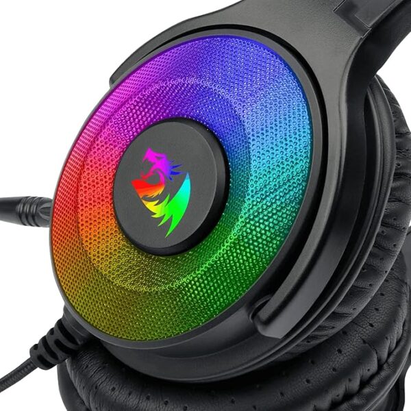 Redragon H350 Pandora RGB Wired Gaming Headset – 50MM Drivers, Detachable Mic, Stereo Surround Sound - Image 5