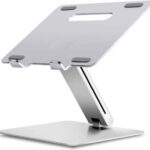 UPERGO AP-2V Aluminum Laptop Stand | Adjustable Height | Fits 11"-15.6" Laptops | Silver