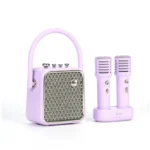 Divoom SongBird SE | Portable Karaoke Speaker with Dual Microphones - Purple
