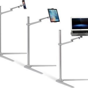 UPERGO UP-8A 3-in-1 Floor Stand for Laptops, Tablets & Mobiles