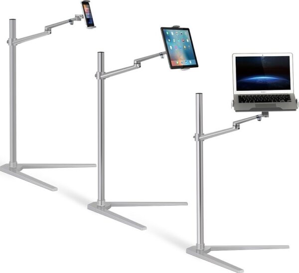 UPERGO UP-8A 3-in-1 Floor Stand for Laptops, Tablets & Mobiles