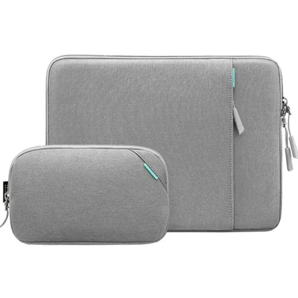 Tomtoc Versatile A13 Laptop Sleeve & Accessory Pouch for 14" MacBook Pro/Laptops – 13.5-Inch Gray