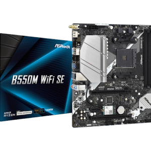 ASRock B550M WiFi SE | AMD AM4 Micro-ATX Motherboard with WiFi, DDR4 & PCIe 4.0
