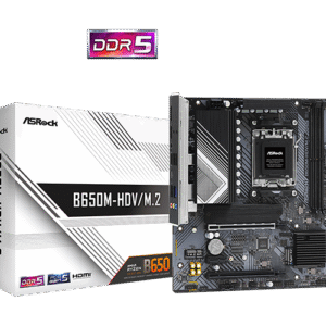 ASRock B650M-HDV/M.2 | AMD AM5 Micro-ATX Motherboard with DDR5, PCIe 4.0 & M.2