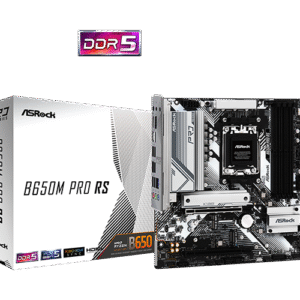 ASRock B650M Pro RS | AMD AM5 Micro-ATX Motherboard with DDR5, PCIe 5.0 & M.2 Support