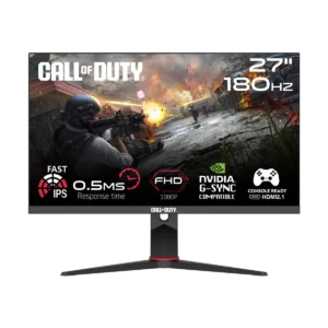 Call of Duty COD27FHD180IPS 27" FHD Gaming Monitor – 180Hz, 0.5ms MPRT, Fast IPS, HDMI 2.1, HDR10, Adjustable Stand, PS5 Support – Black